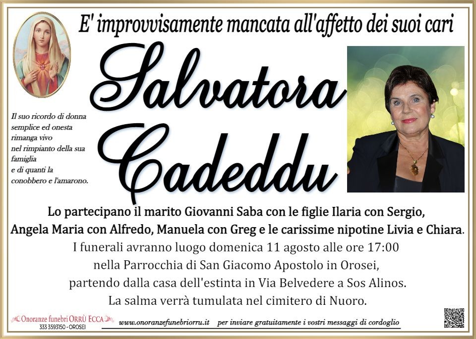 MANIFESTO Salvatora Cadeddu