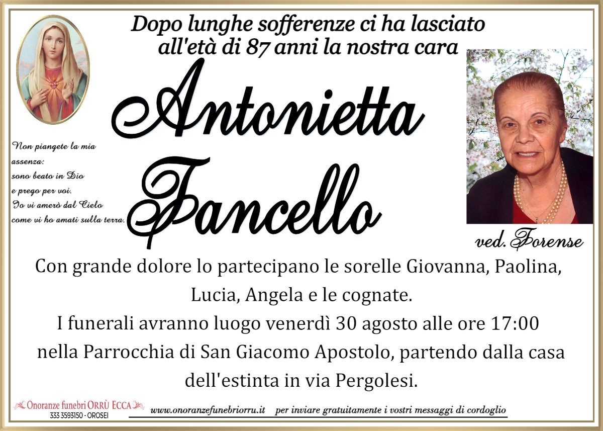 MANIFESTO Antonietta Fancello