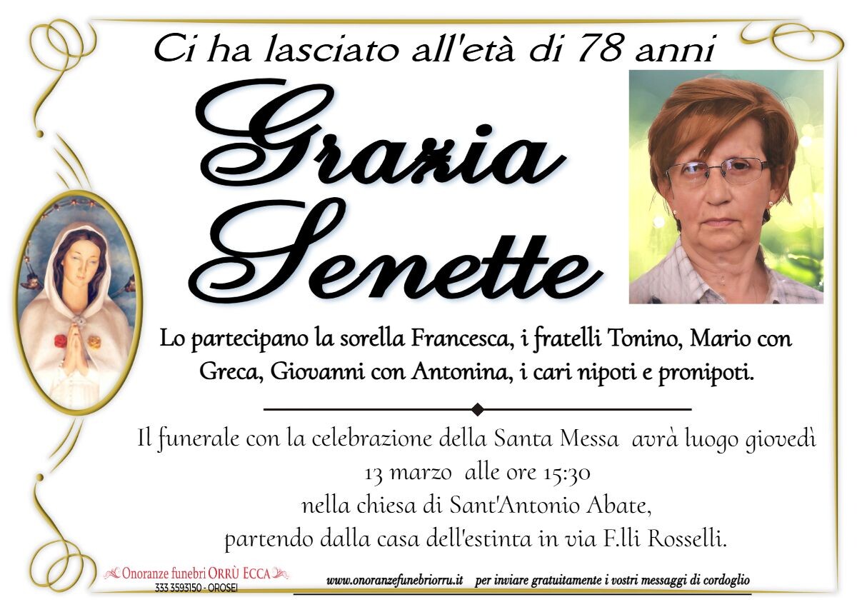 MANIFESTO Grazia Senette