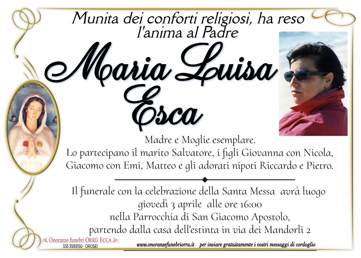 MANIFESTO Maria Luisa Esca