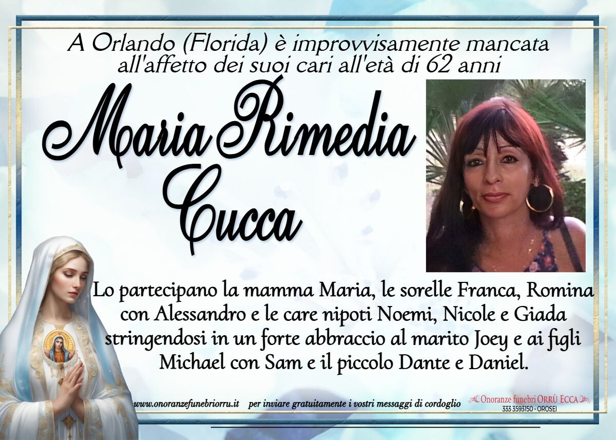 MANIFESTO Maria Rimedia Cucca