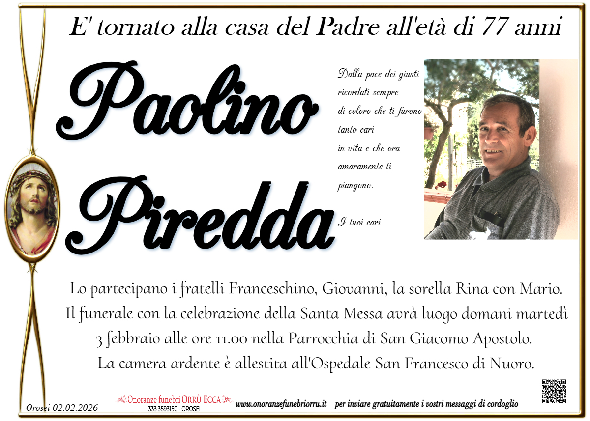 MANIFESTO Paolino Piredda