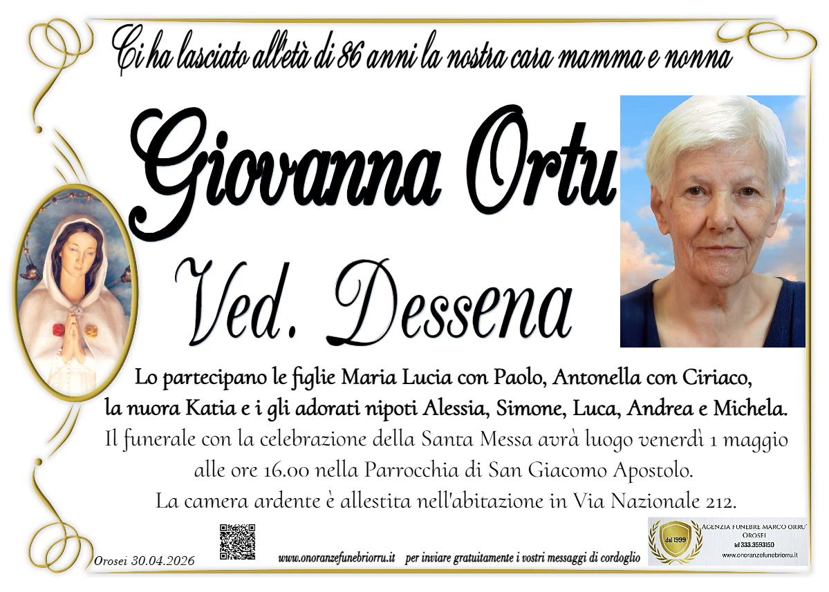 MANIFESTO Giovanna Ortu