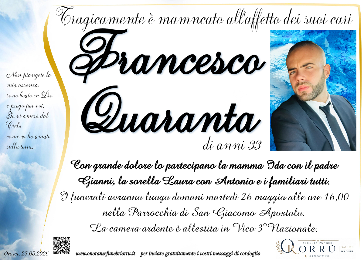 MANIFESTO Francesco Quaranta
