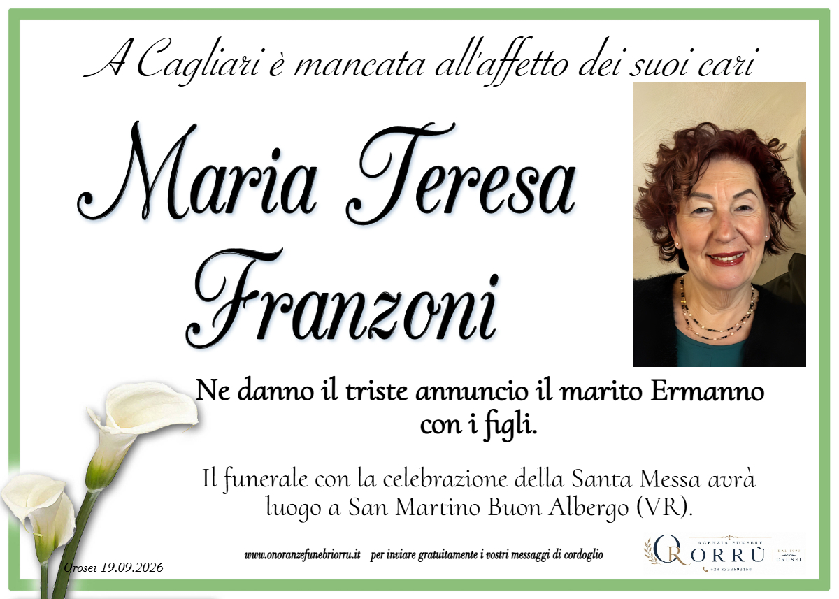 MANIFESTO Maria Teresa FRanzoni