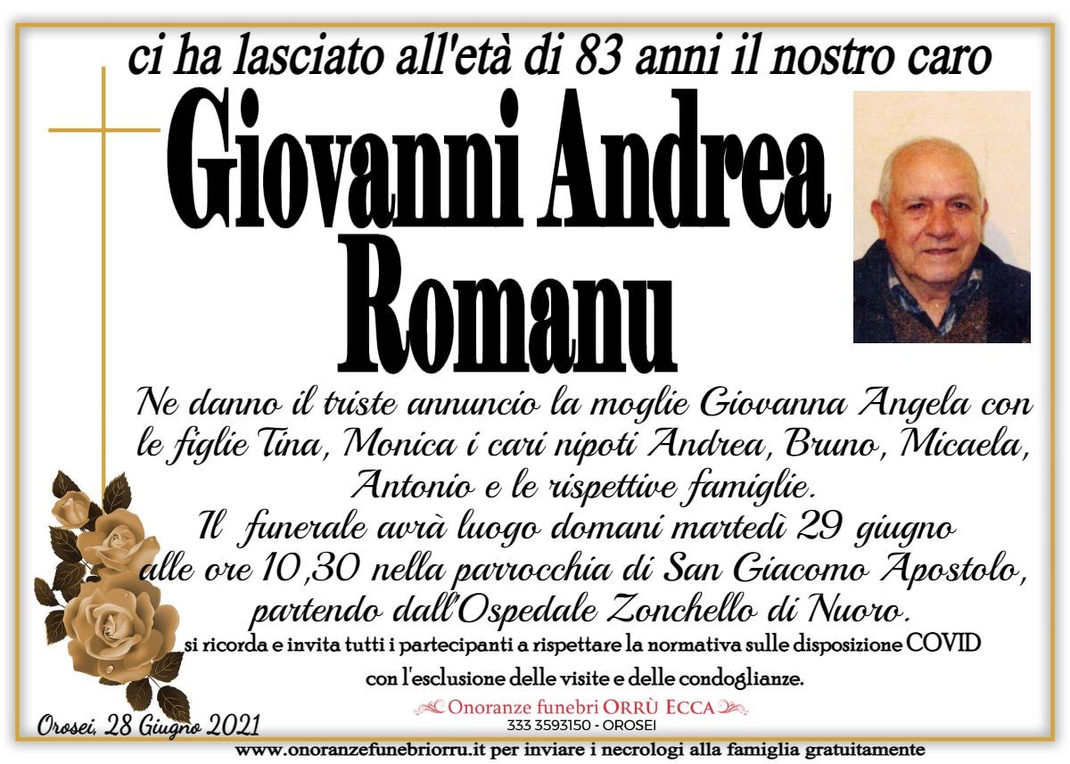 MANIFESTO Giovanni Andrea Romanu