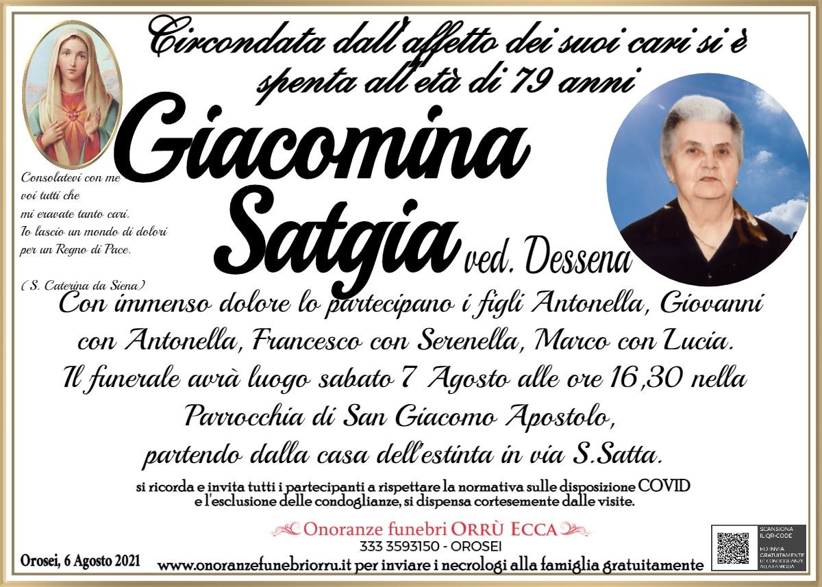 MANIFESTO Giacomina Satgia