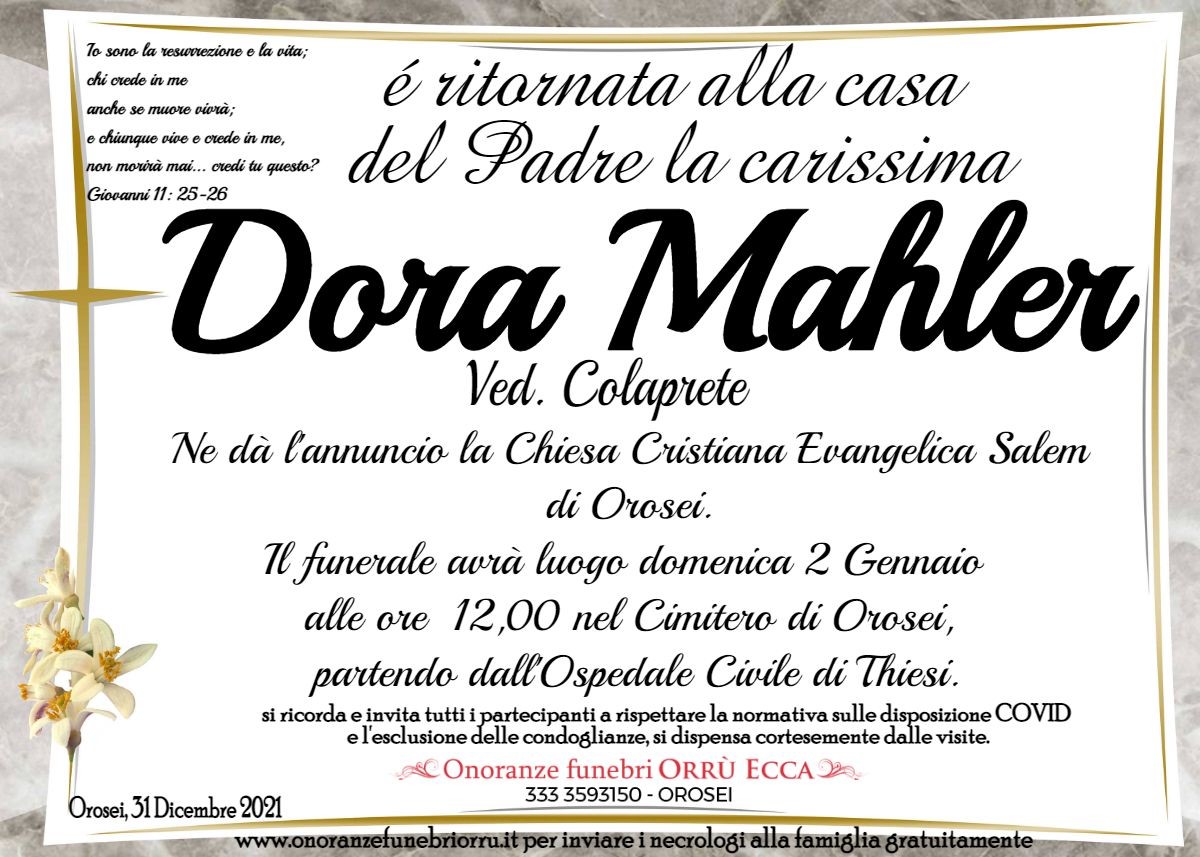 MANIFESTO Dora Mahler