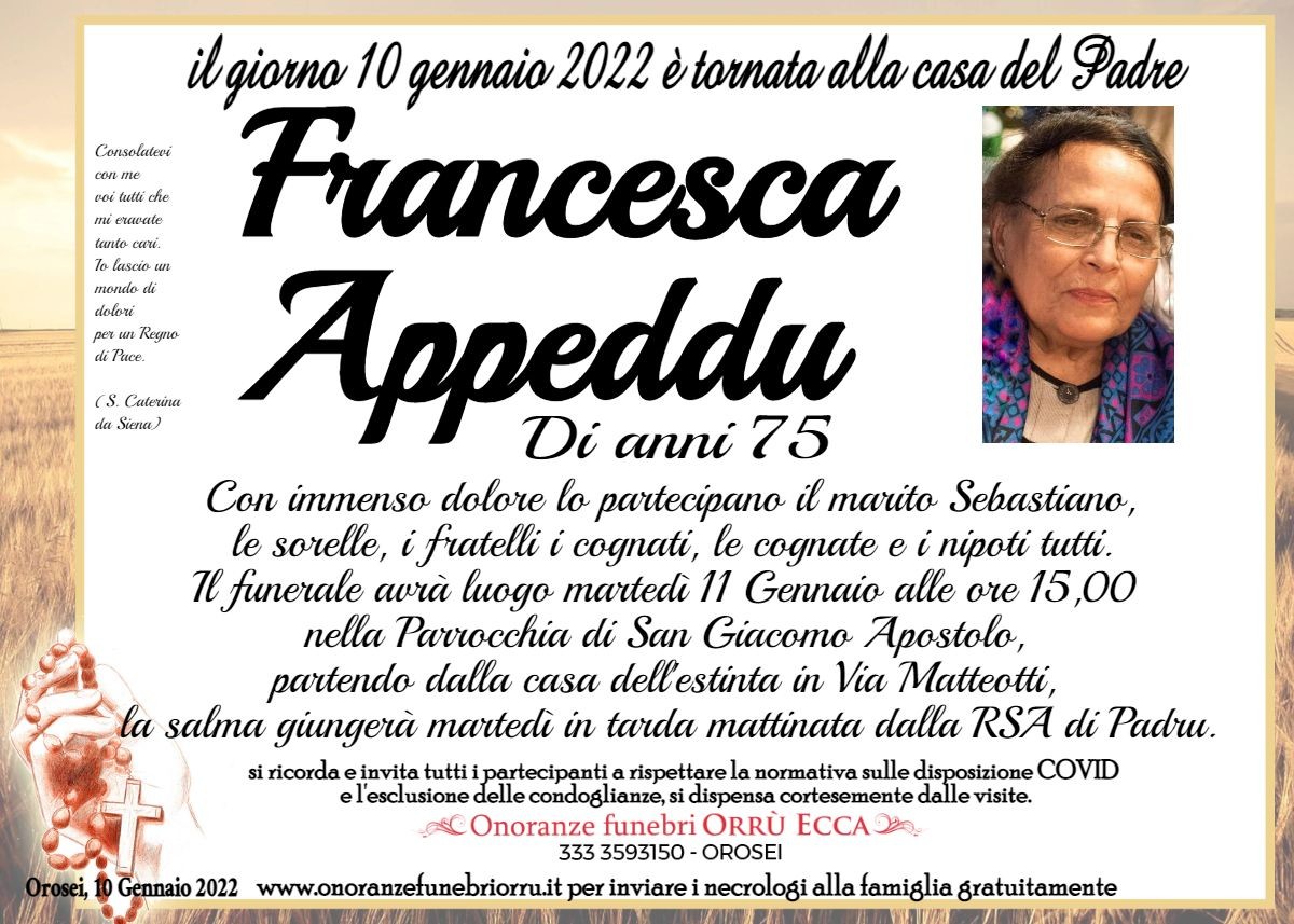 MANIFESTO Francesca Appeddu