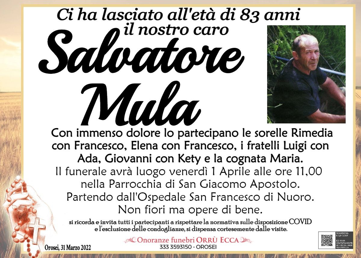 MANIFESTO Salvatore Mula