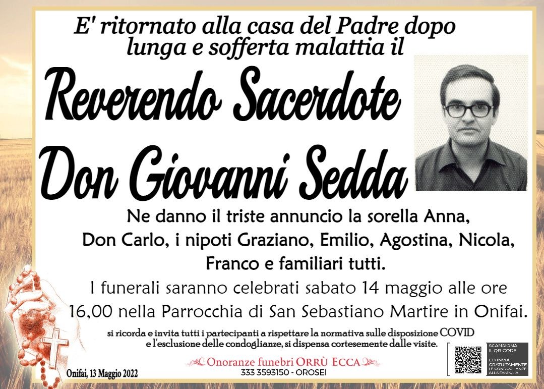 MANIFESTO Giovanni Sedda