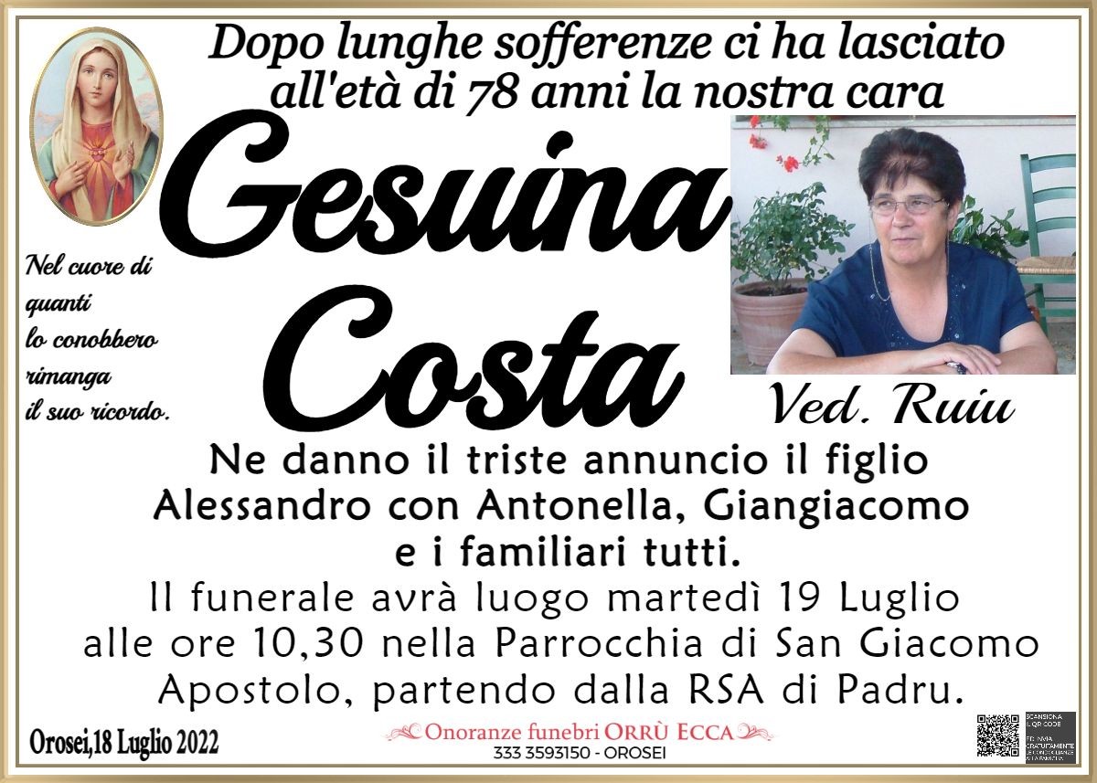 MANIFESTO Gesuina Costa