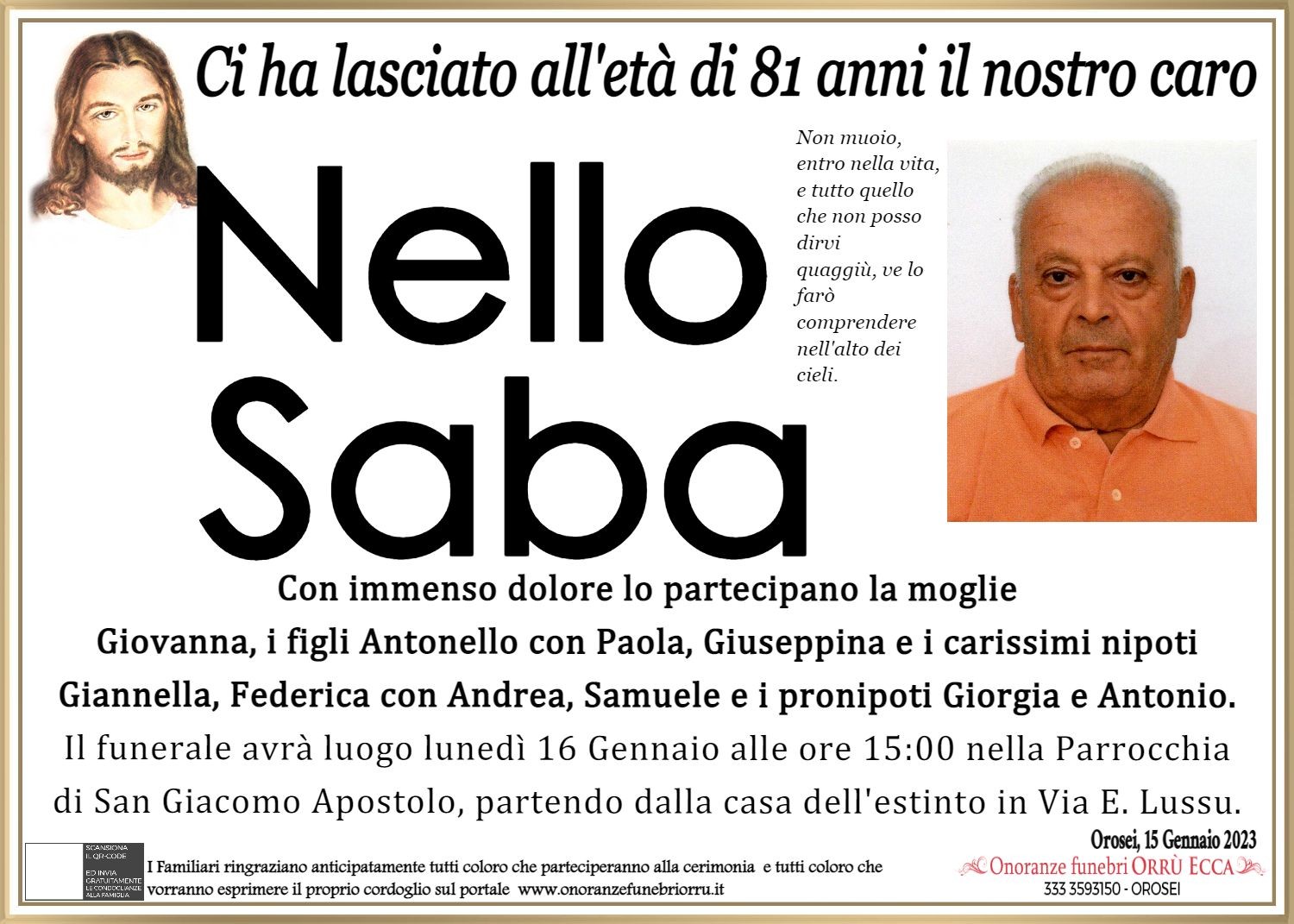 MANIFESTO Nello Saba