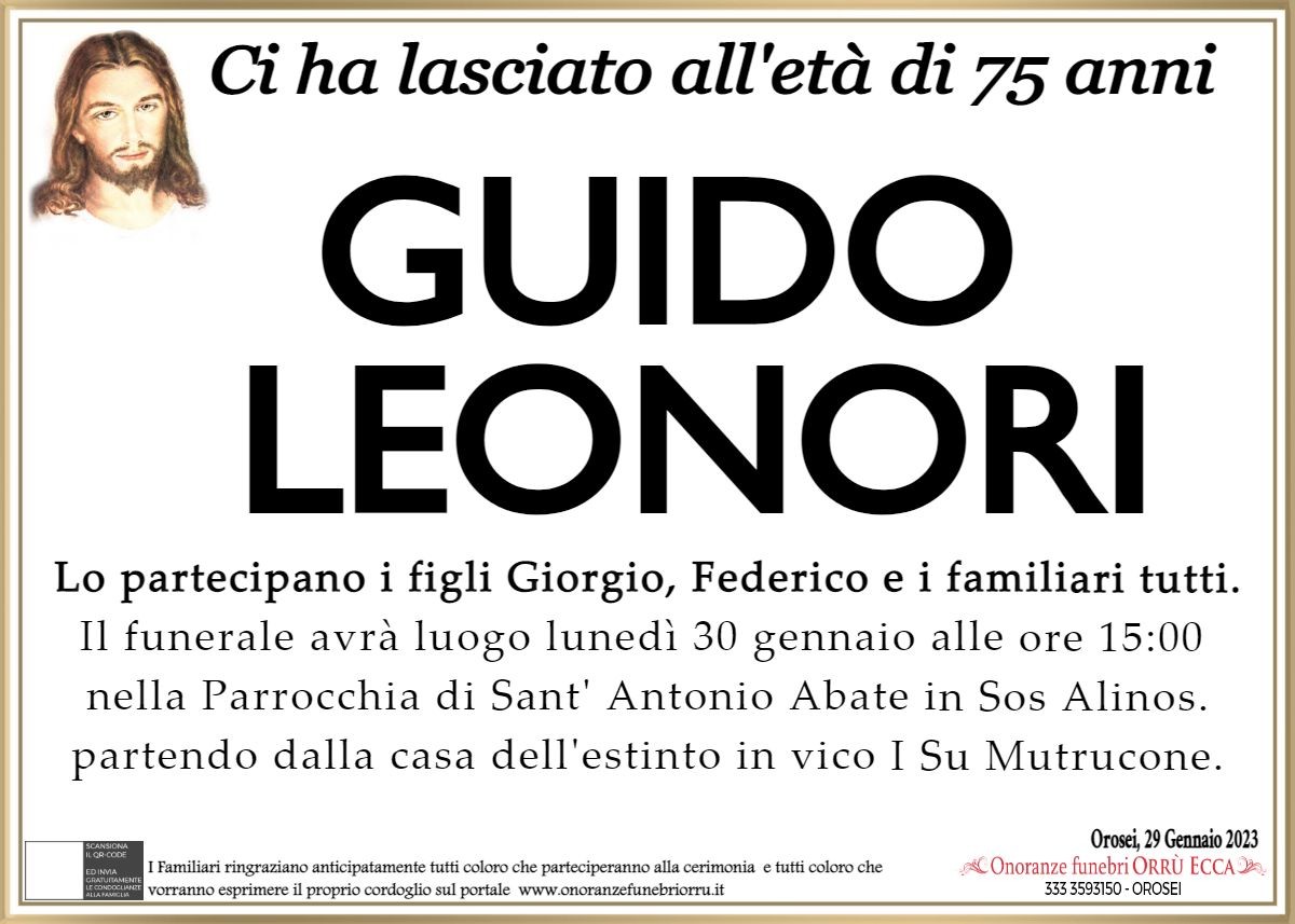 MANIFESTO Guido Leonori