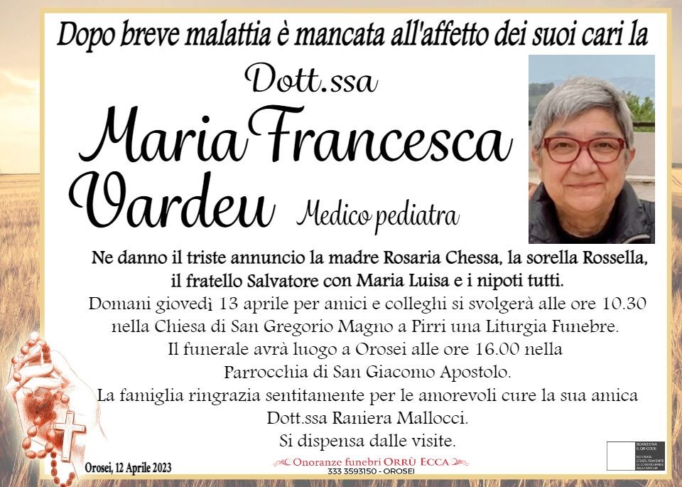 MANIFESTO Maria Francesca Vardeu