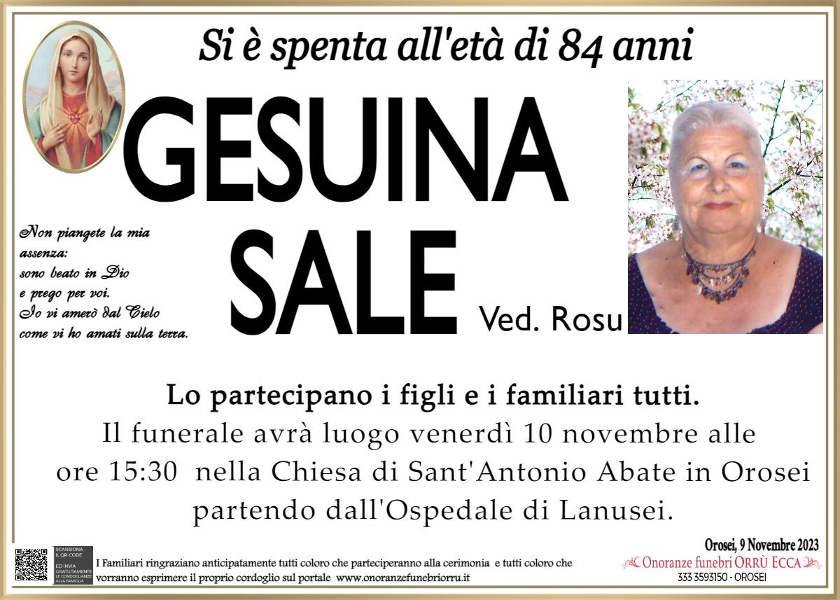 MANIFESTO Gesuina Sale
